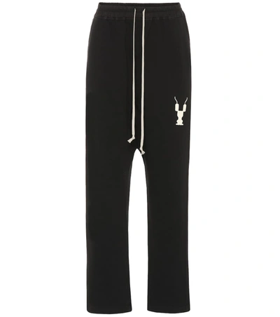 Rick Owens Drkshdw Cotton Trackpants In Black