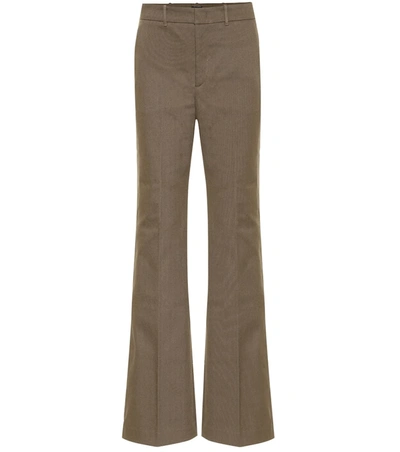 Joseph High-rise Stretch-cotton Pants In Brown