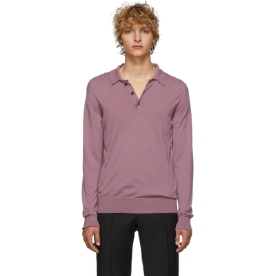 Brioni Pink Cashmere Polo In 5900 Pink