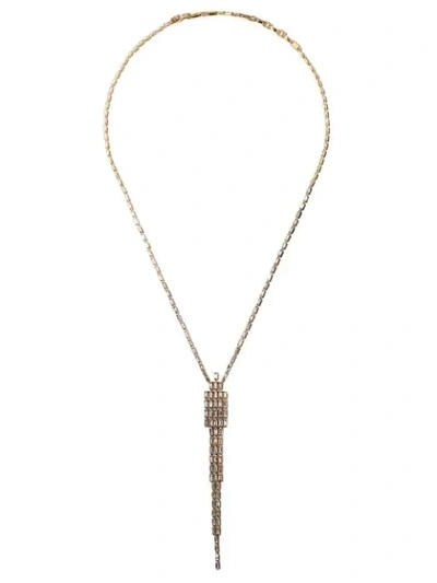 As29 18kt Yellow Gold Baguette Tapered Diamond Necklace