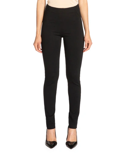 Santorelli Dawn Double Jersey Legging Pant With Seam Details In Black