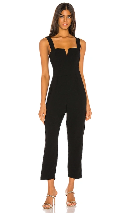 Amanda Uprichard Nia Straight-leg Jumpsuit In Black