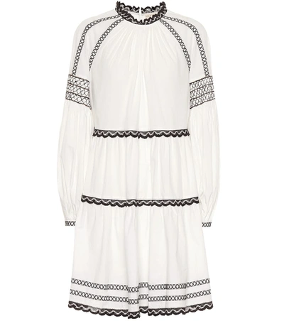 Ulla Johnson August Embroidered Cotton-poplin Mini Dress In White