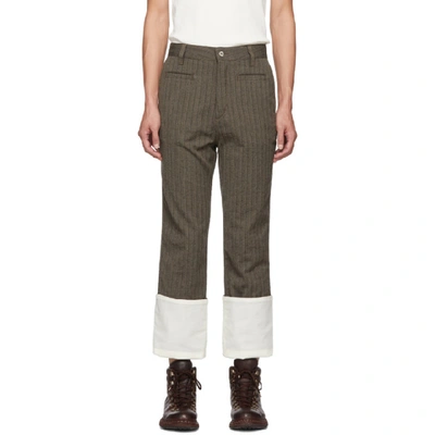 Loewe Checked Fisherman Mid-rise Jeans In 3100 Brown