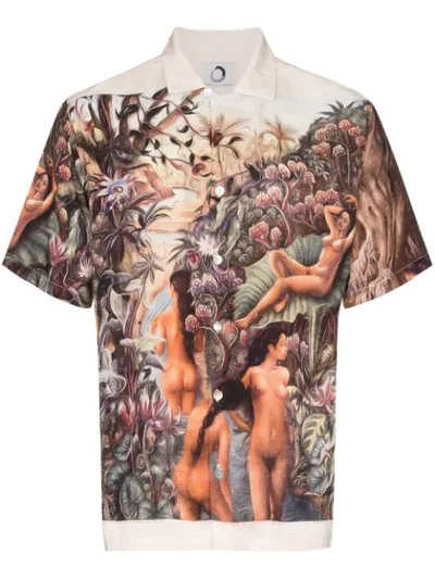 Endless Joy Bathers Aloha Rayon Short-sleeve Shirt In Brown