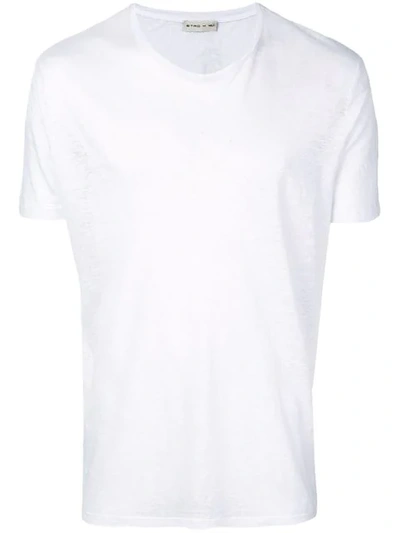 Etro Floral-embroidered Cotton-jersey T-shirt In 990 White