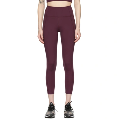 Girlfriend Collective Purple High-rise Compressive Leggings In Purple