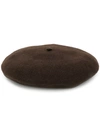 Celine Knitted Beret Hat In Brown