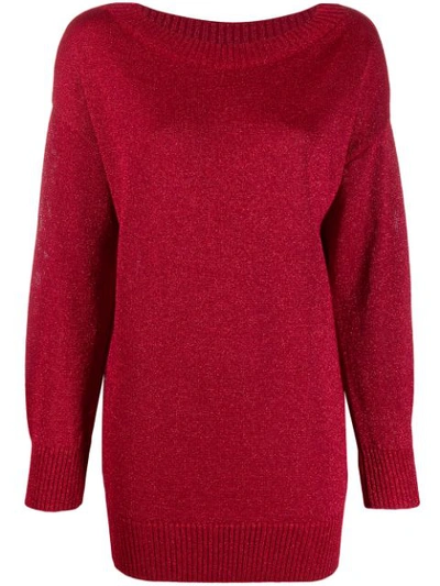 P.a.r.o.s.h Sparkly Knit Jumper In Red