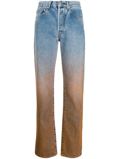 Off-white Degrade Baggy Straight Leg Jeans In Blue