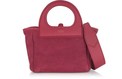Max Mara Handbags Two-tone Reversible Nano Top Handle Bag In Fuchsia