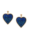 Versace Heart-shaped Drop Earrings In Blau