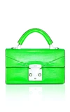 Stalvey Neon Mini Lizard Top Handle 2.0 Bag In Green
