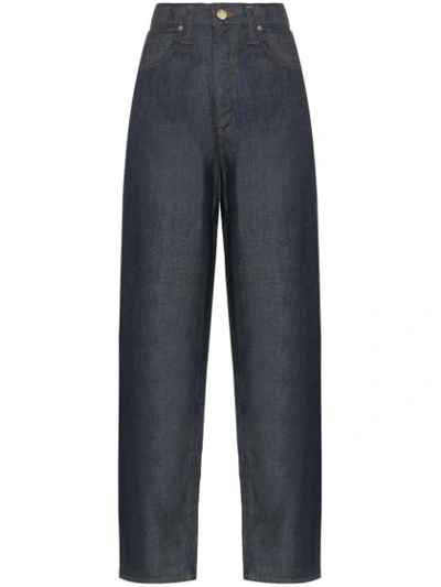 Goldsign The Curved Tapered Jeans In Blue