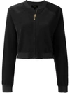 Juicy Couture Cropped Zipped Jacket In Black