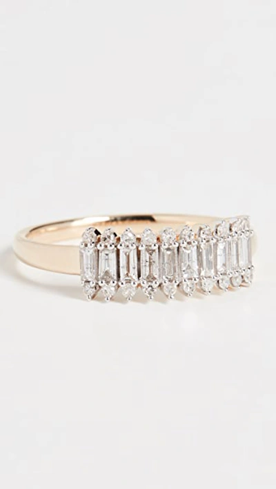 Adina Reyter Stack Baguette Ring In Yellow Gold