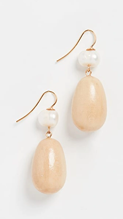 Sophie Monet The Pearl Egg Earrings In Pine