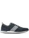 Tommy Hilfiger Leather Lace-up Sneakers In Blue