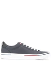 Tommy Hilfiger Leather Baseball Sneakers In Blue