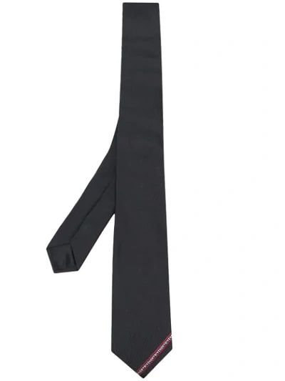 Givenchy Logo Stripe Tie In Black