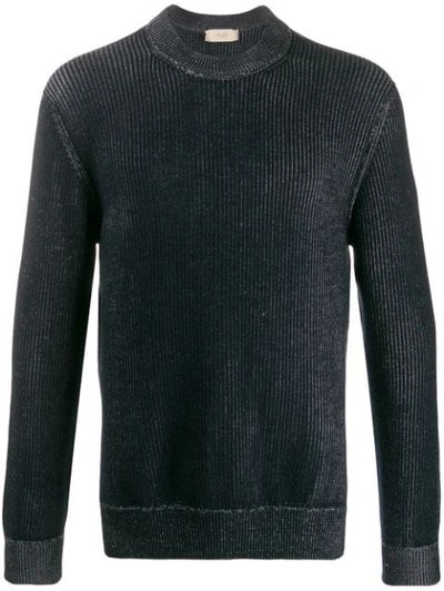 Maison Flaneur Ribbed Jumper In Blue