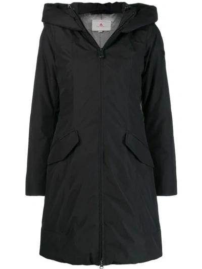 Peuterey Hooded Coat In Black
