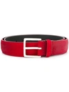 Orciani Faded Effect Belt In Rosso