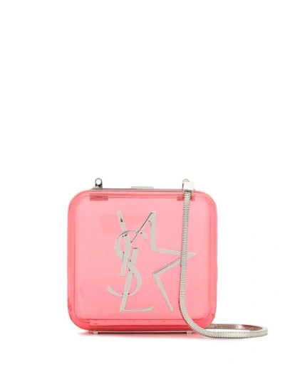 Saint Laurent Transparent Crossbody Bag In Pink