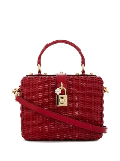 Dolce & Gabbana Dolce Box Mini Shoulder Bag In Red
