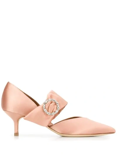Malone Souliers Maite Embellished Buckle Mules In Neutrals