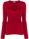 P.a.r.o.s.h Ribbed Jumper In Red