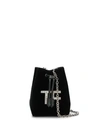 Tom Ford Velvet Bucket Bag In Black