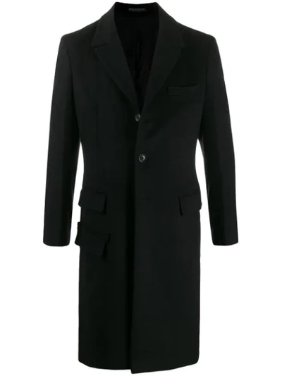 Yohji Yamamoto Single-breasted Tailored Coat In Black