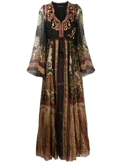 Etro Moroccan Mosaic Maxi Dress In 0001