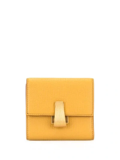 Bottega Veneta Compact Two Tone Wallet In Yellow