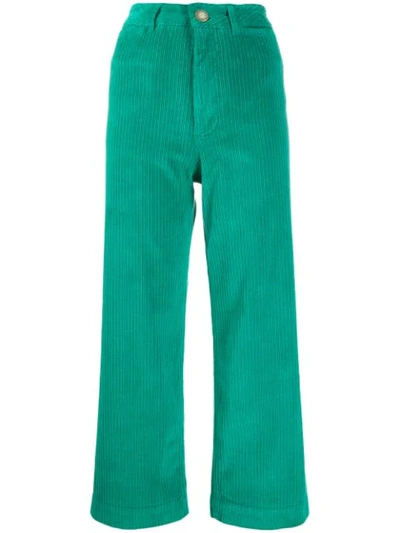 Masscob Corduroy Wide-leg Trousers In Green