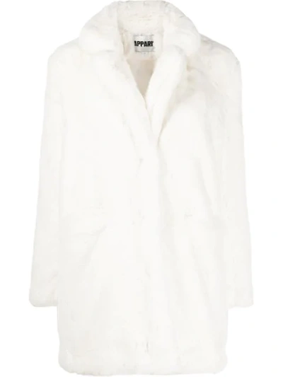 Apparis Sophie Mid-length Coat In White