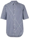 3.1 Phillip Lim / フィリップ リム Striped X Detail Shirt In Blue