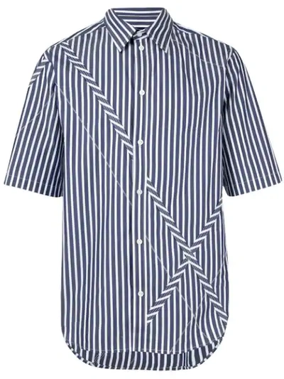 3.1 Phillip Lim / フィリップ リム Striped X Detail Shirt In Blue