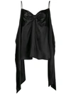 Mm6 Maison Margiela Draped Slip Vest In Black