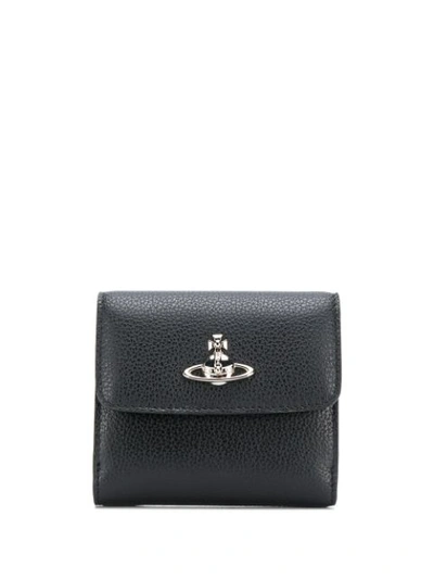 Vivienne Westwood Windsor Medium Flap Wallet In Black