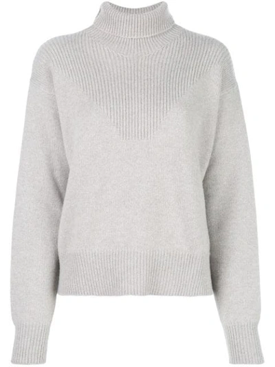 Alexandra Golovanoff Knitted Roll-neck Jumper In Neutrals