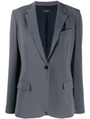 Theory Single Breasted Blazer In Grey