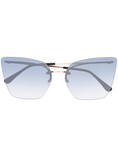 Tom Ford Cat-eye Gradient Sunglasses In Black