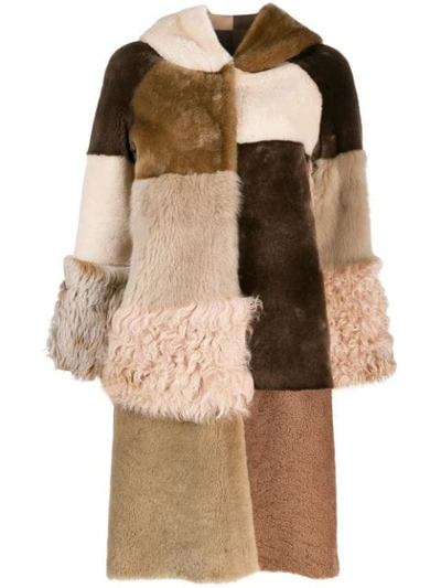Liska Avolak Shearling Coat In Neutrals