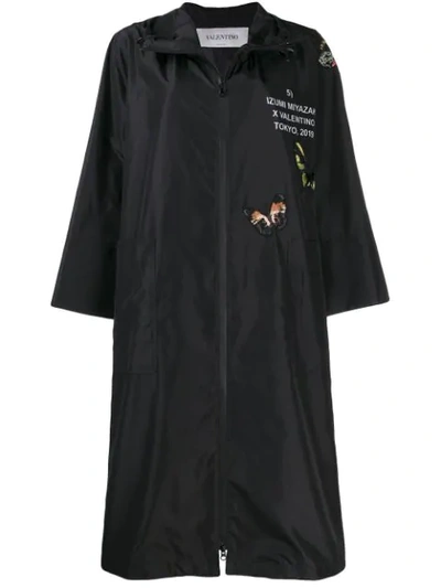 Valentino Gravitation Coat In Black