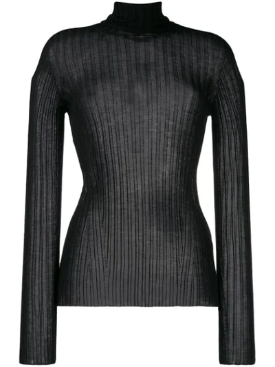 Versace Roll Neck Sweater In Black