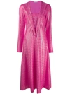 Saks Potts Shimmer Dotted Dress In Pink