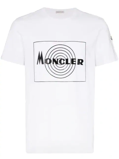 Moncler Printed Logo T-shirt In White