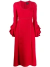 Giambattista Valli Stud Trim Midi Dress In 6010 Red
